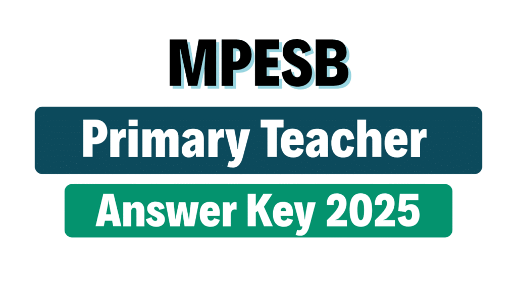 MPESB Primary Teacher Answer Key 2025